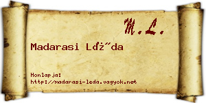 Madarasi Léda névjegykártya